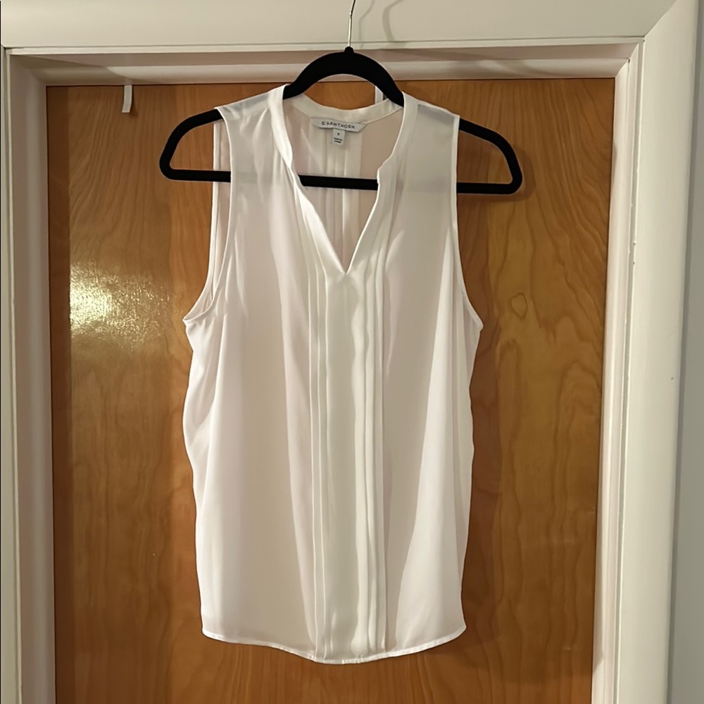 White Sleeveless Blouse